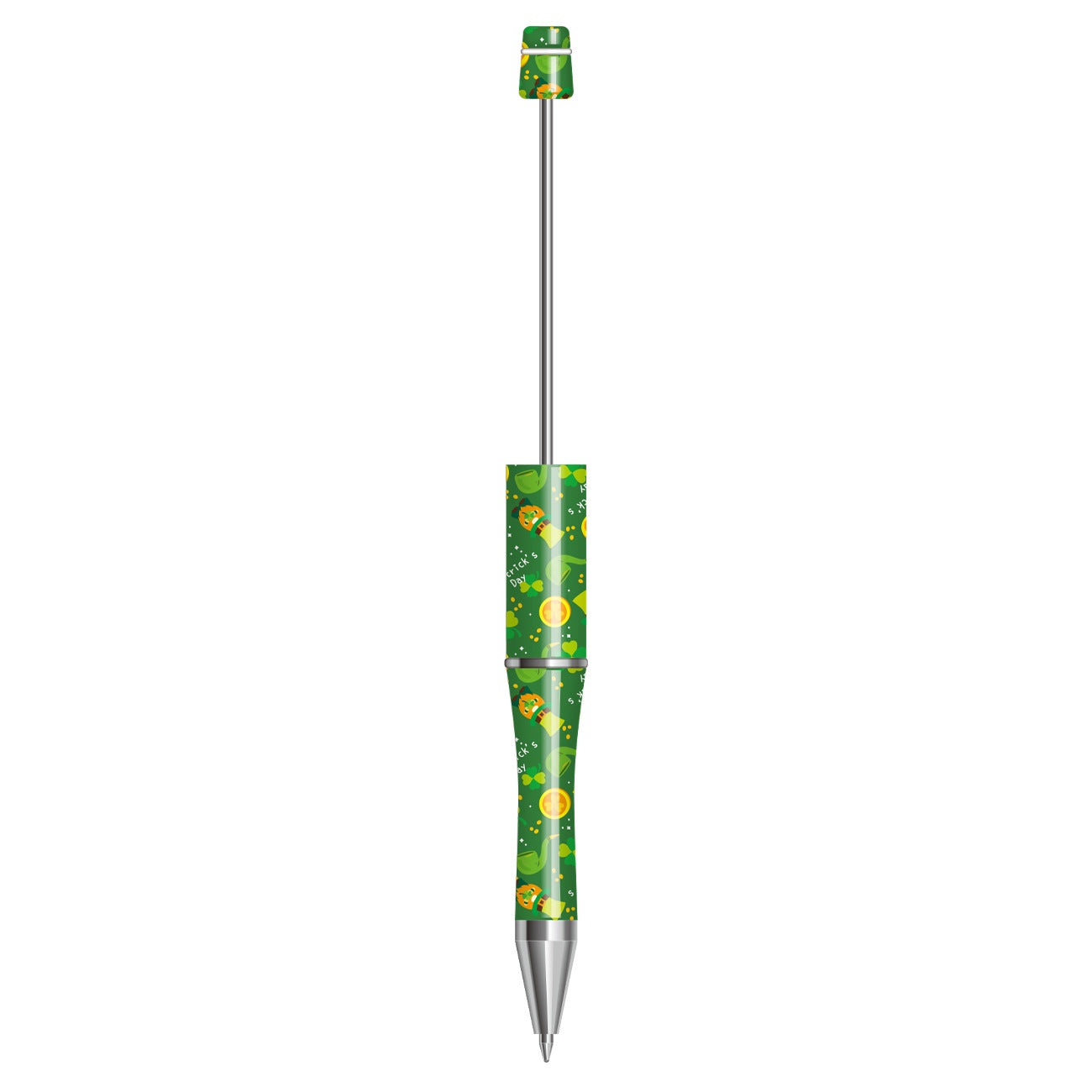Wholesale Beadable Pens St. Patrick's Day Clover Plastic Pens DIY for Beaded